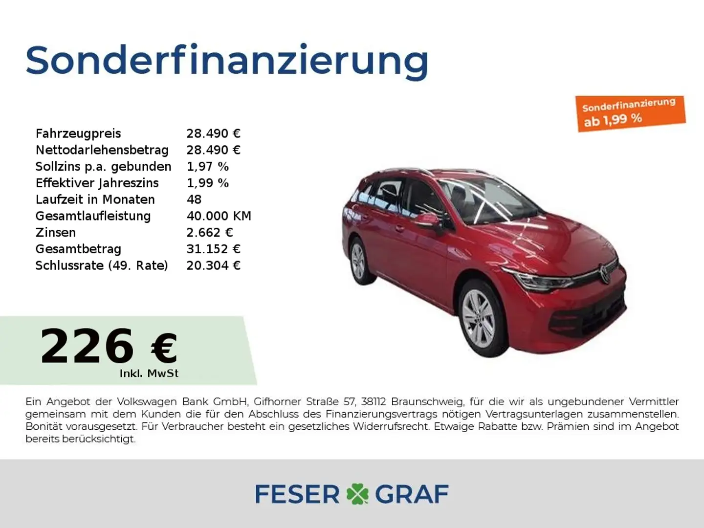 Volkswagen Golf VIII Variant LIFE 1.5eTSI 85KW DSG Kamera Rot - 1