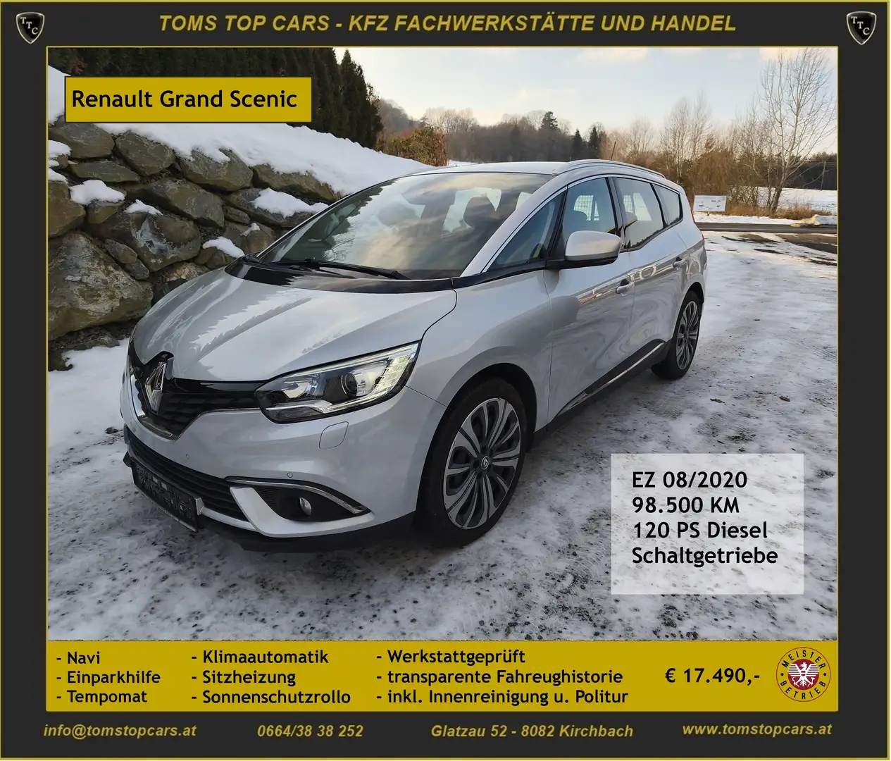 Renault Scenic ZEN, Leasingfähig Grau - 1