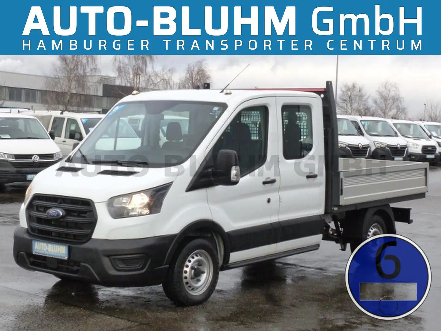 Ford Transit 310-EB Doka L2 + AHK 2.5T Klima 7-Sitze Weiß - 1