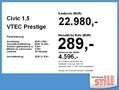 Honda Civic 1.5 VTEC Prestige ACC+LED+Navi+Pano+SD+SHZ Rosso - thumbnail 4