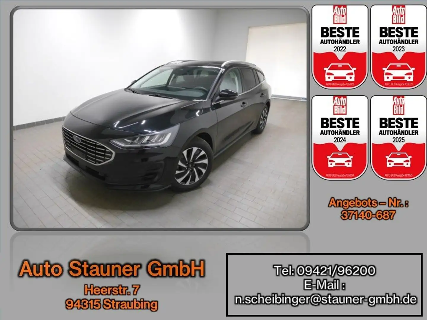 Ford Focus Turnier 1.0 EcoBoost MHEV Auto. AHK/iACC/ Noir - 1