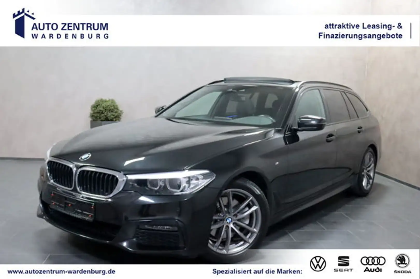 BMW 520 Touring Aut. M Sport AHK PANO KAMERA NAVI Schwarz - 1