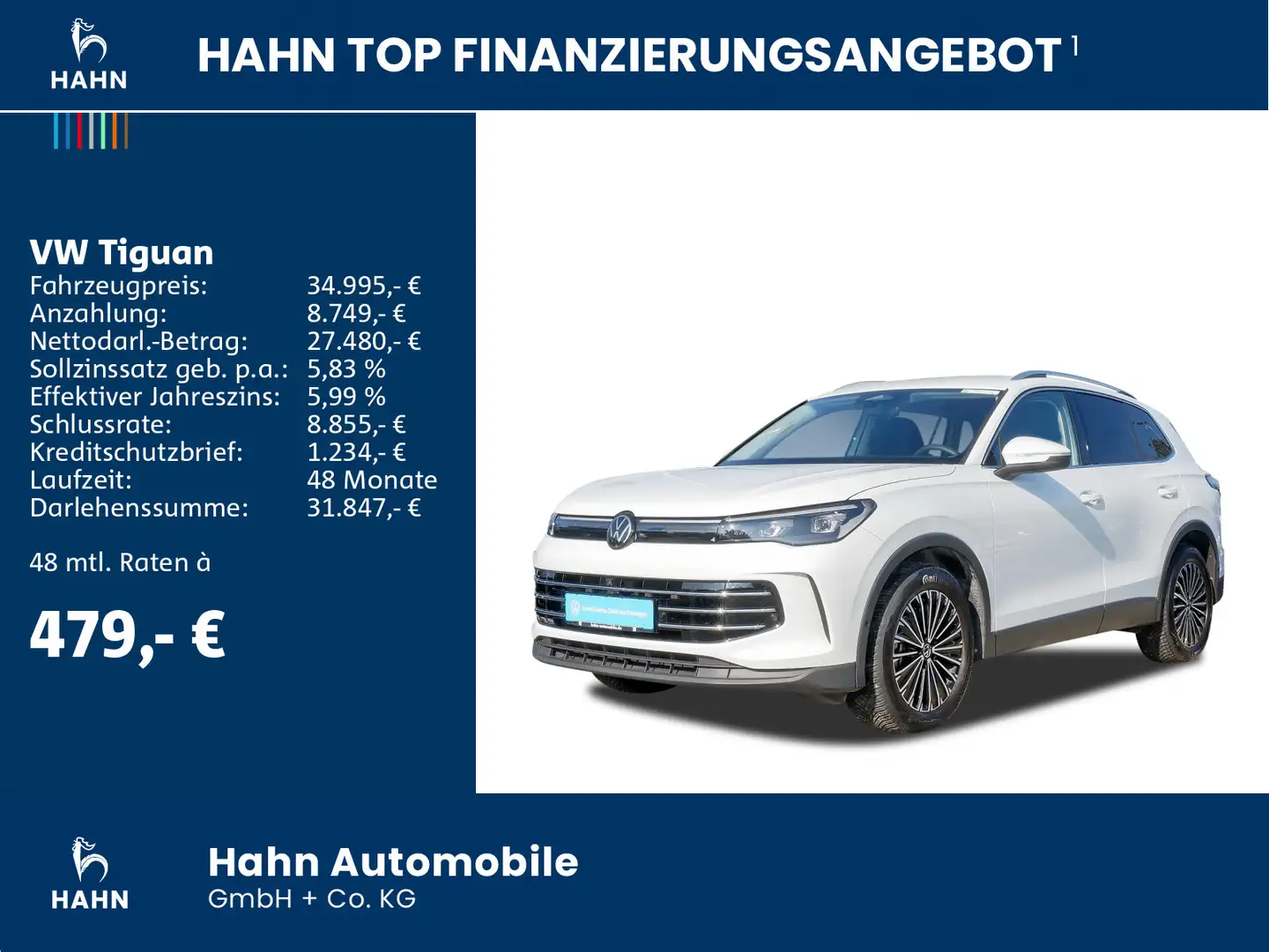 Volkswagen Tiguan 2.0TDI DSG Elegance IQ.Light HD AHK AreaV Bianco - 2