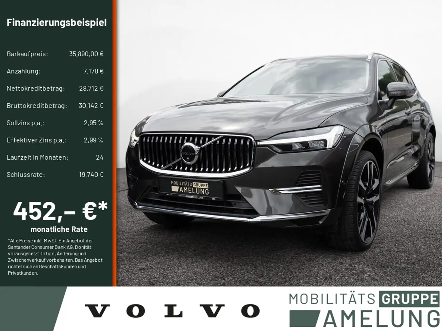 Volvo XC60 B4 D Plus Bright NAVI H/K LED PANO 360° Сірий - 1