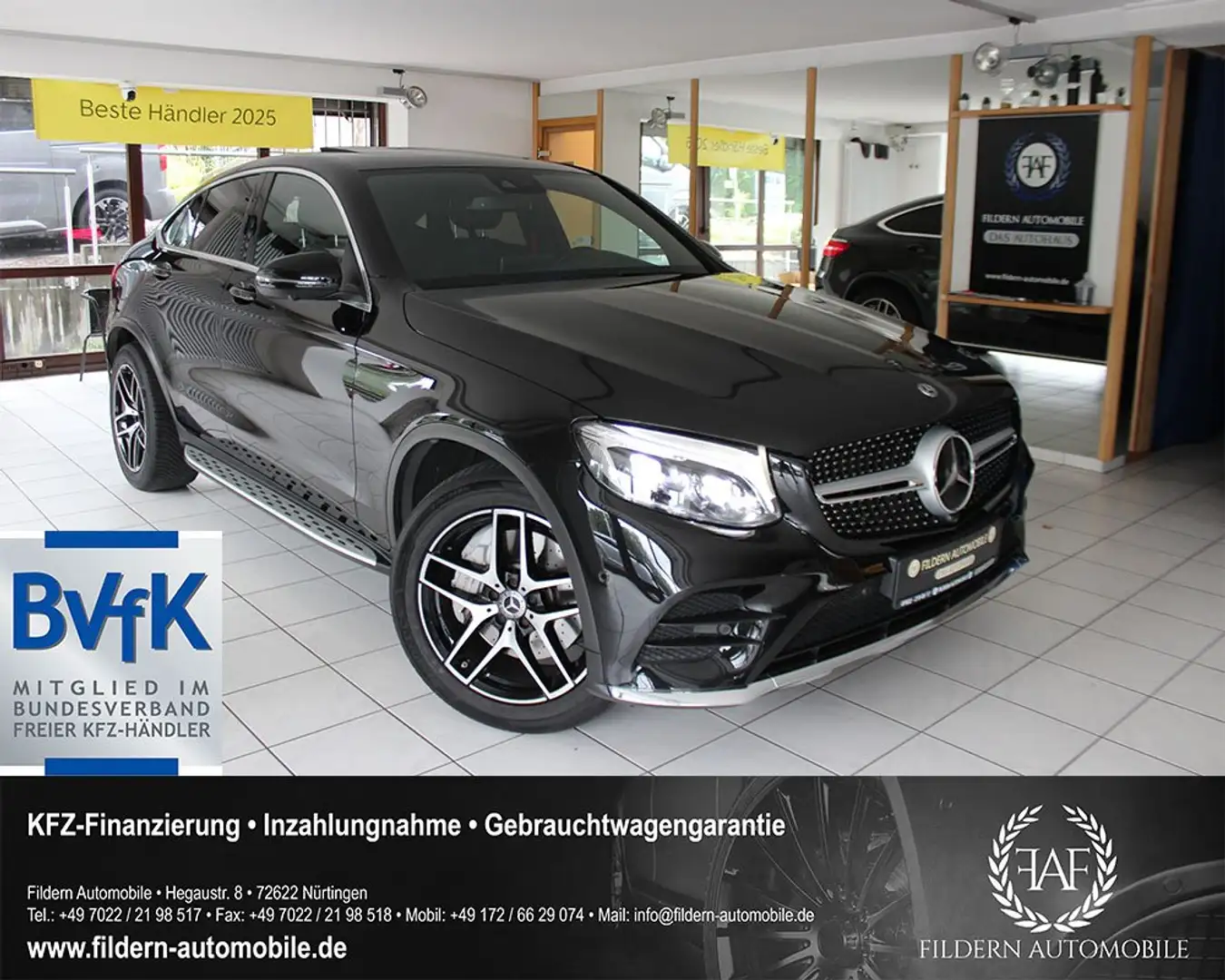 Mercedes-Benz GLC 300 4Matic Coupe AMG Sportpaket*LED*DISTRO*360*SHD*AHK Noir - 1