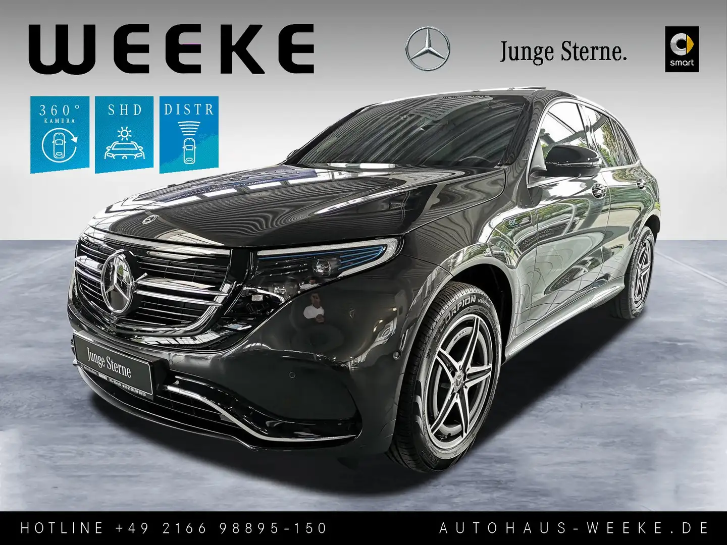 Mercedes-Benz EQC 400 4M AMG+AHK+360+SCHIEBEDACH+DISTRONIC+SOU Grau - 1