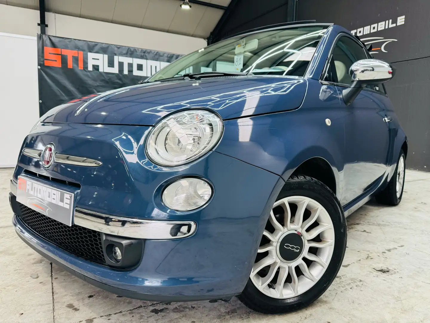 Fiat 500C 1.2i Lounge ** GARANTIE 12 MOIS ** Blauw - 1