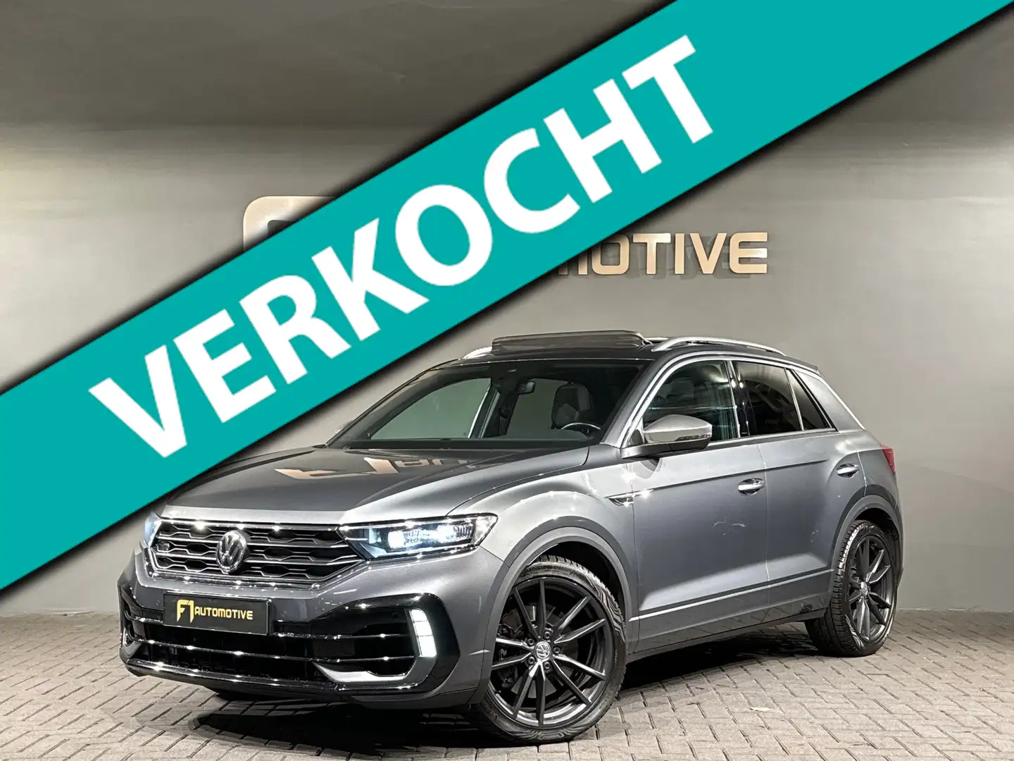 Volkswagen T-Roc 2.0 TSI 4M R Pano|Beats|Leer|ACC|Dodehoek Grau - 1