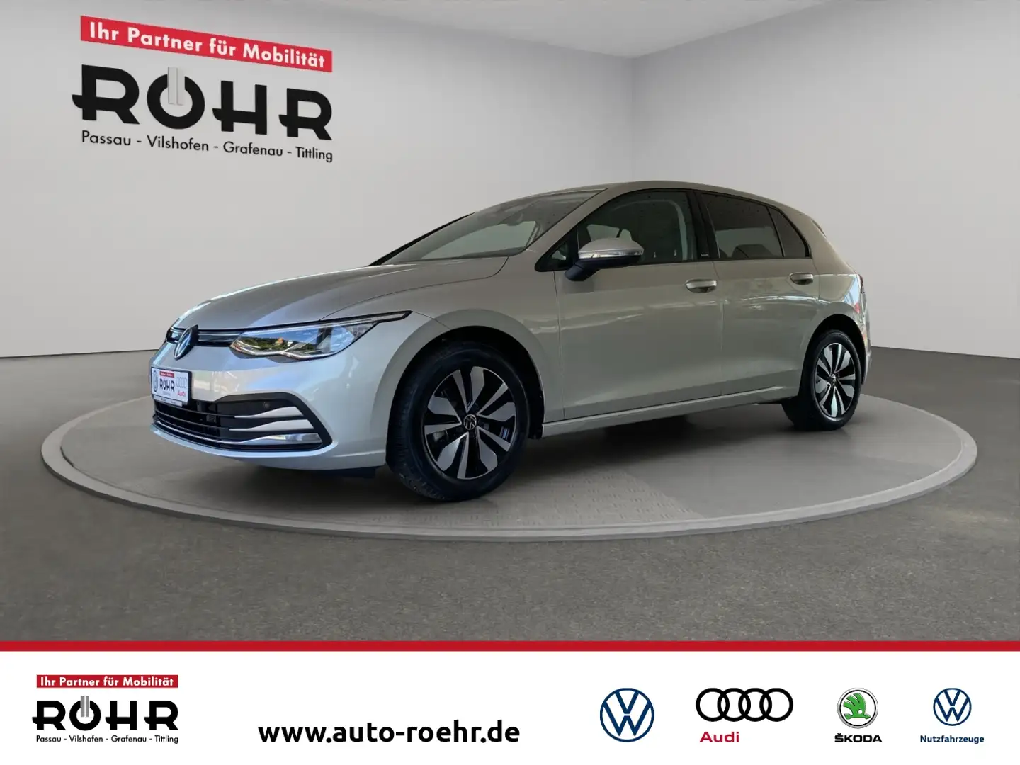 Volkswagen Golf VIII Life (SHZ.NAVI.ACC.AHK.PDC.DAB) 1.0 TSI Argent - 1
