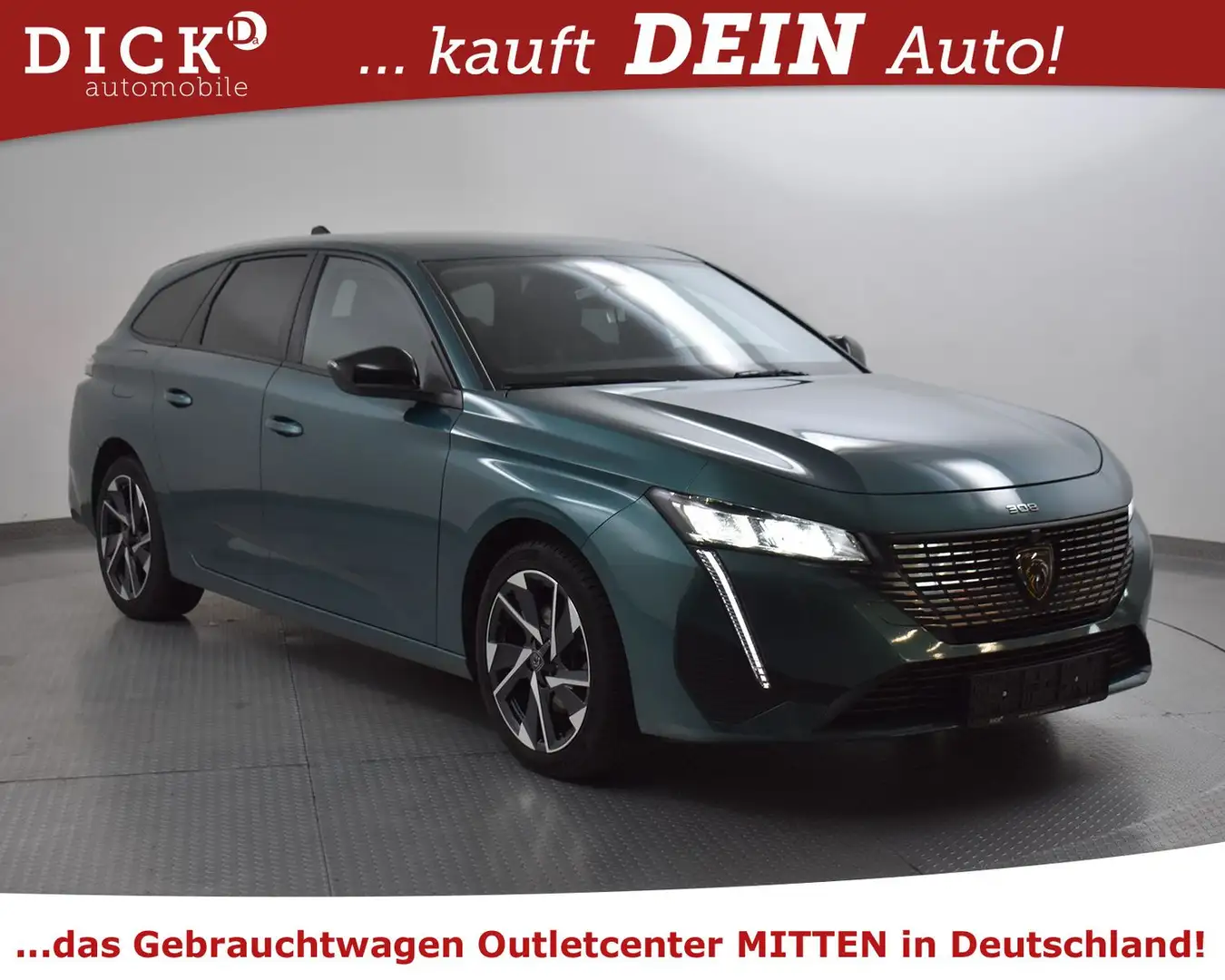 Peugeot 308 SW 1.5d Aut Allure Pack VIRTU+KAM+LED+ACC+NA Grün - 1