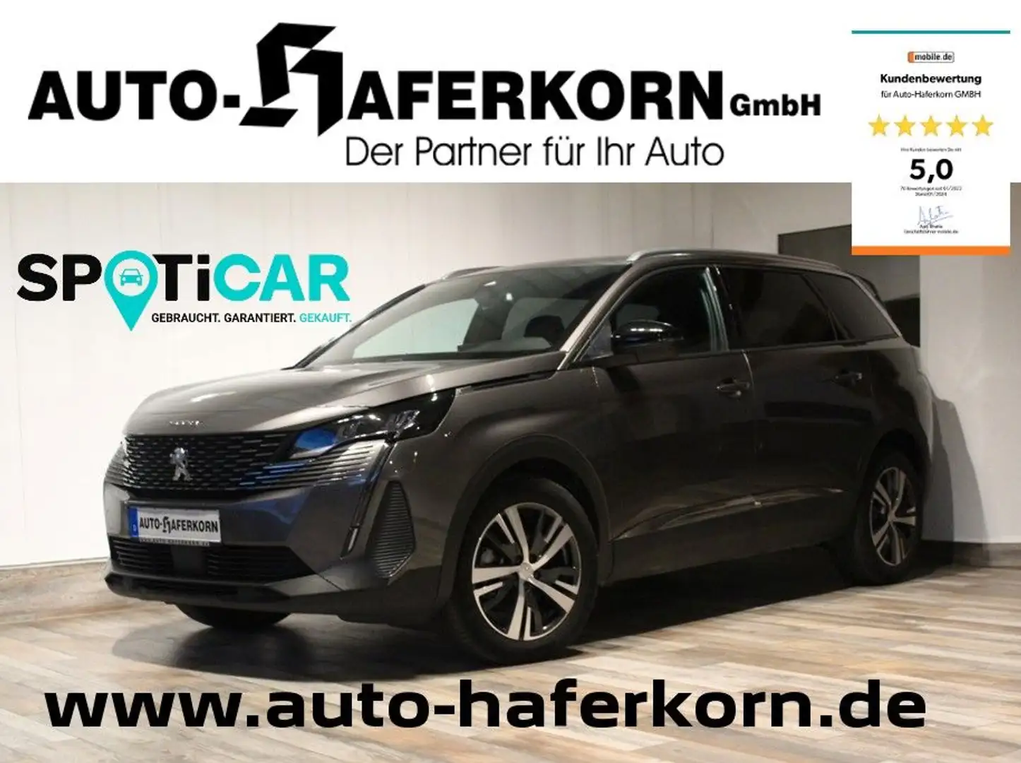 Peugeot 5008 1.5 BlueHdi 130 Allure Pack*7SITZE*LED*NAV* Grau - 2