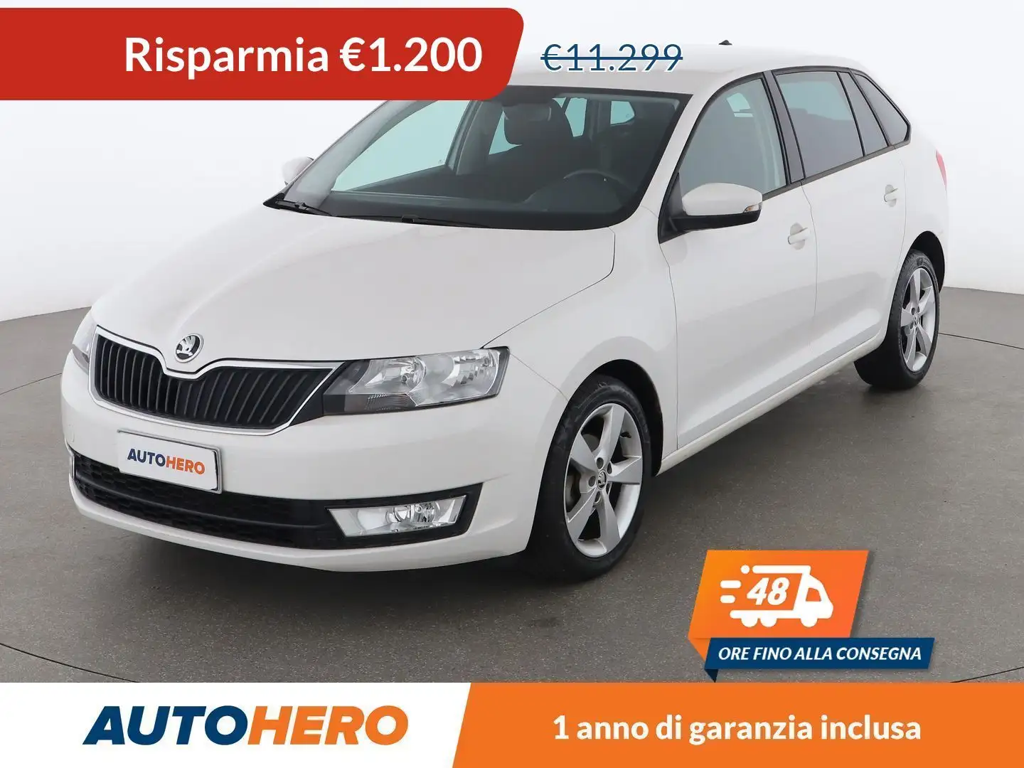 Skoda Rapid/Spaceback 1.4 TDI Ambition 90 CV DSG Bianco - 1