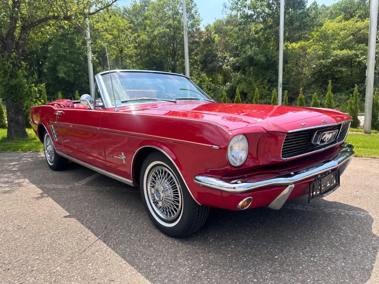 Ford Mustang Cabrio/Klima/seit 30 Jahren in DE Rot - 2