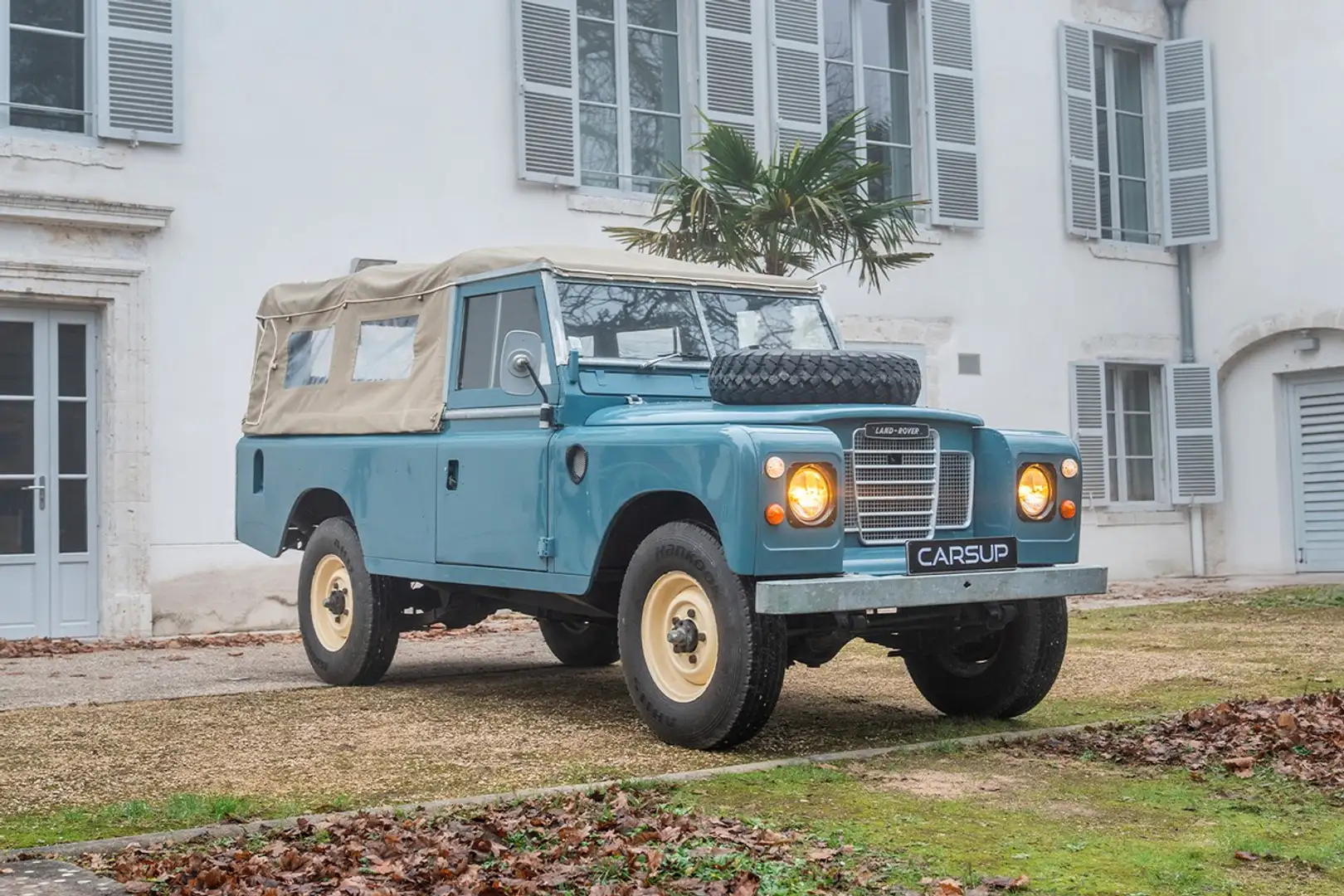 Land Rover 109 2.2 70 ch Long baché - 18 100km D\u0027ORIGINE Azul - 1