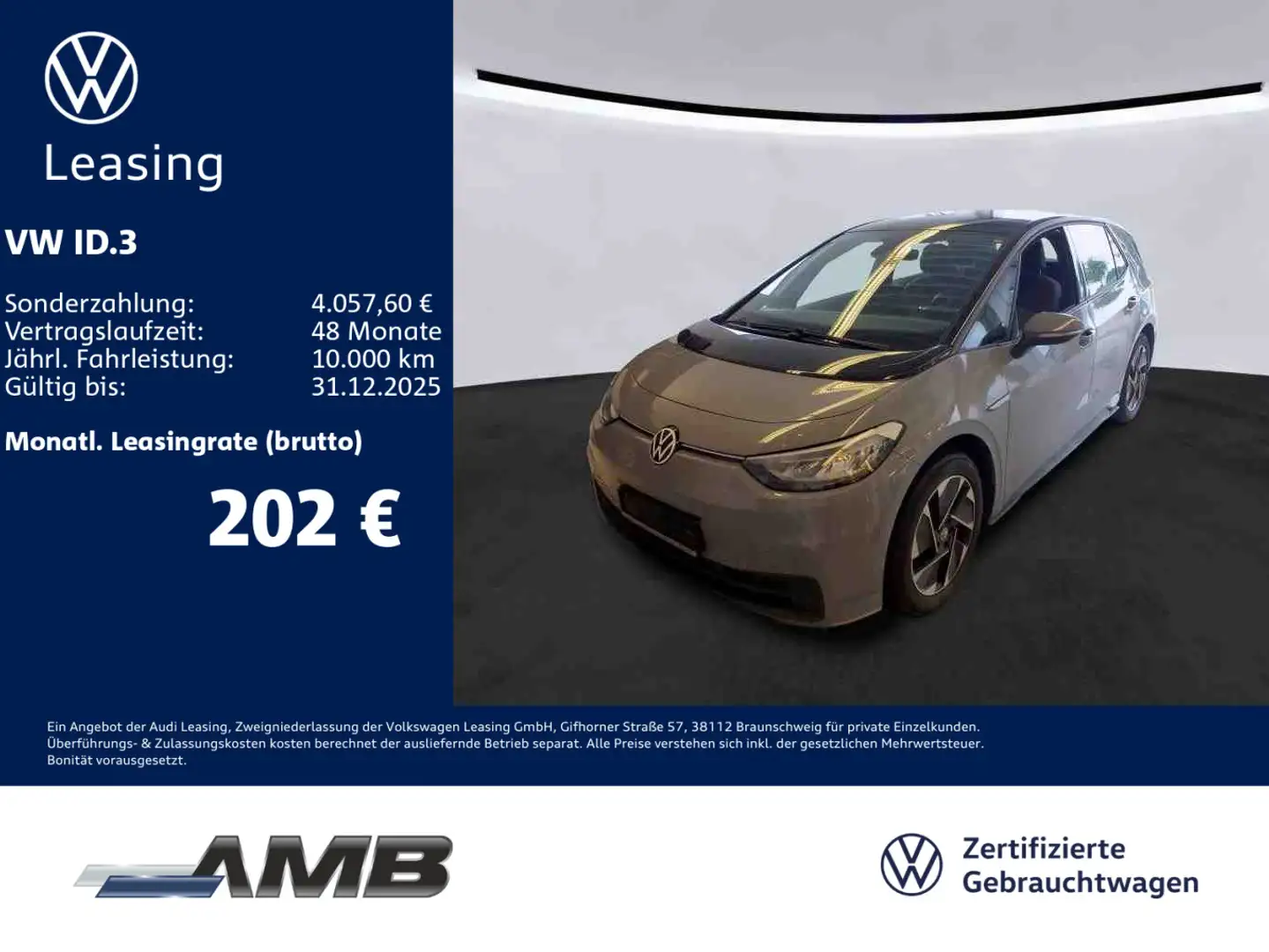 Volkswagen ID.3 Pure LED/ACC/Navi/Sitzhzg/Alu18/Lederlenkra Gris - 1