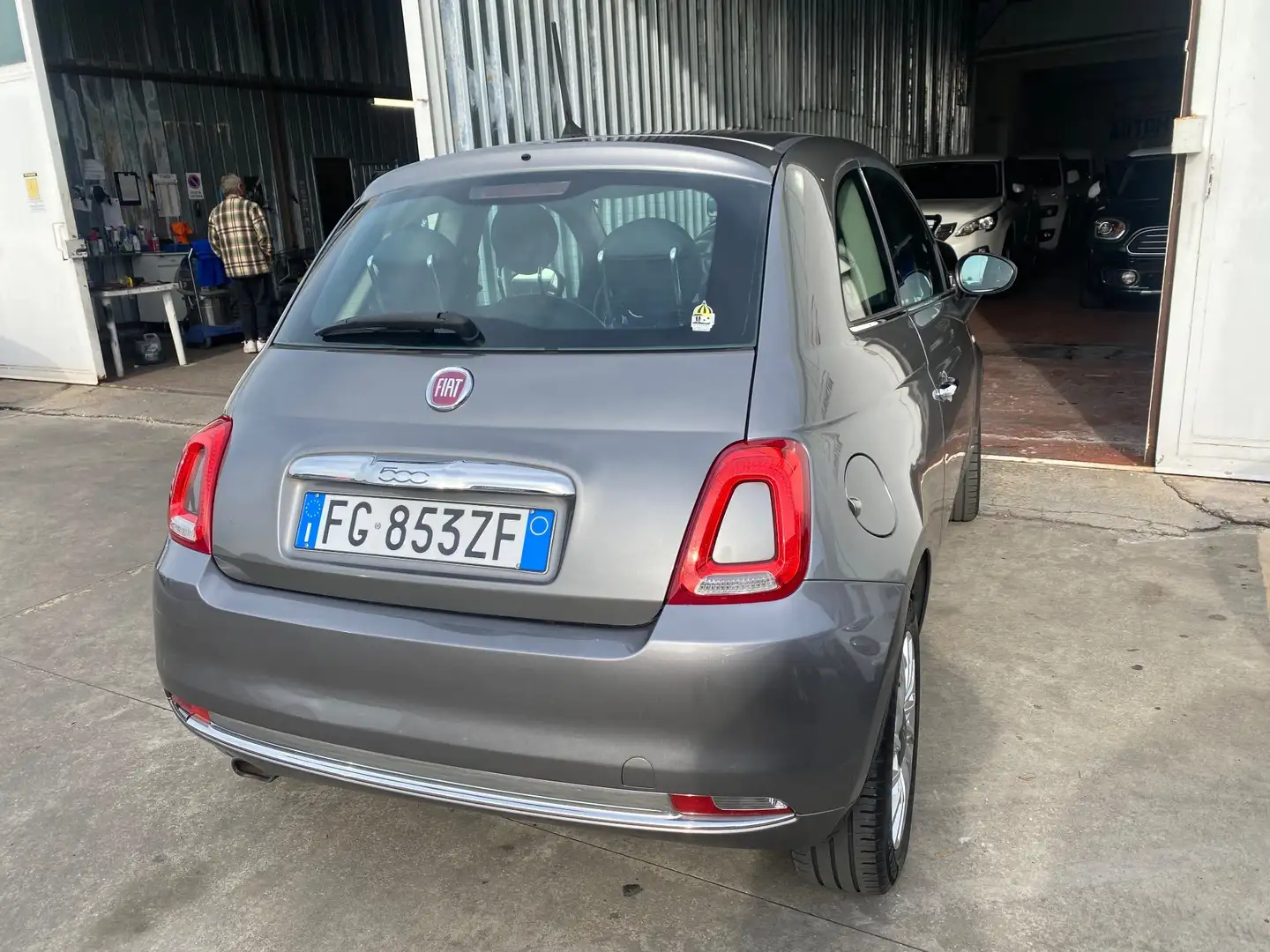 Fiat 500 500 1.2 Lounge SOLO 50 MILA KM Grigio - 2