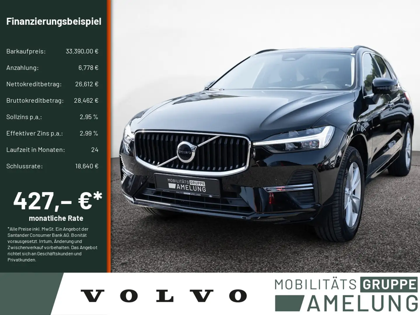 Volvo XC60 B4 Core KEYLESS PDC KAMERA NAVI AHK LED Schwarz - 1