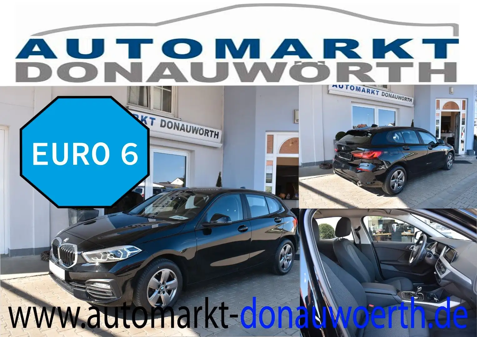 BMW 118 d Aut. Advantage Navi Sitzhzg LED PDC Tempoma Nero - 1