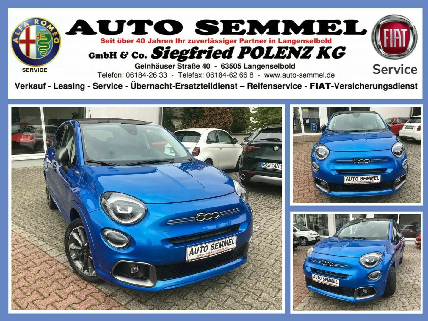 Fiat 500X Dolcevita Sport Hybrid 1.5 GSE 130PS Blu/Azzurro - 1