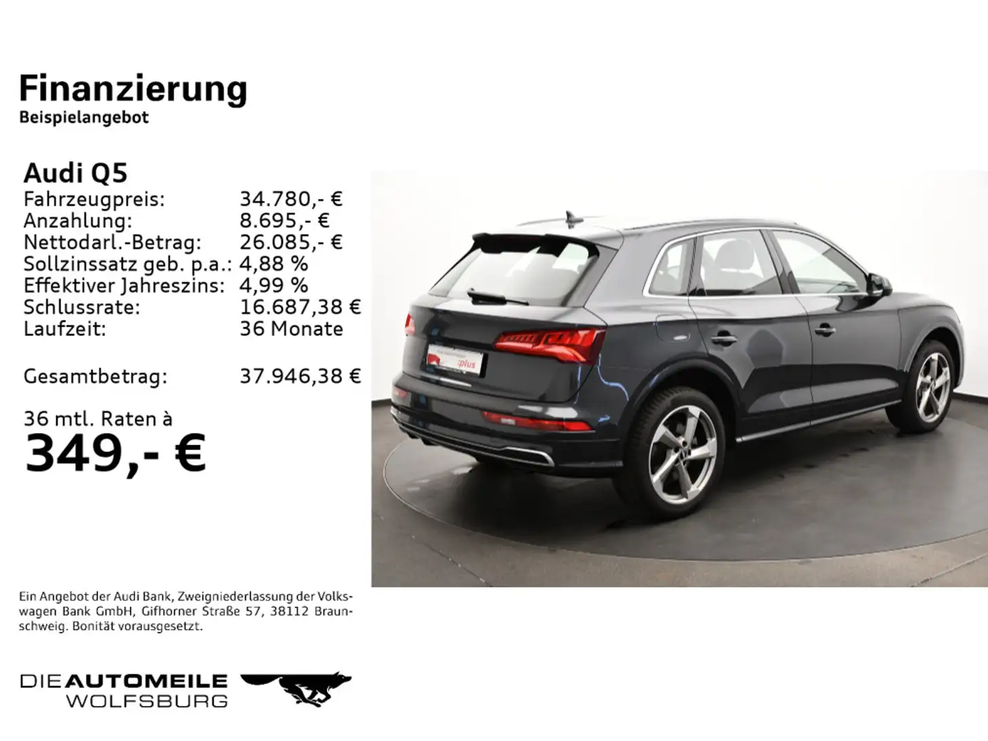 Audi Q5 45 TFSI S-tronic quattro ACC/LED/Einparkhi Grau - 2