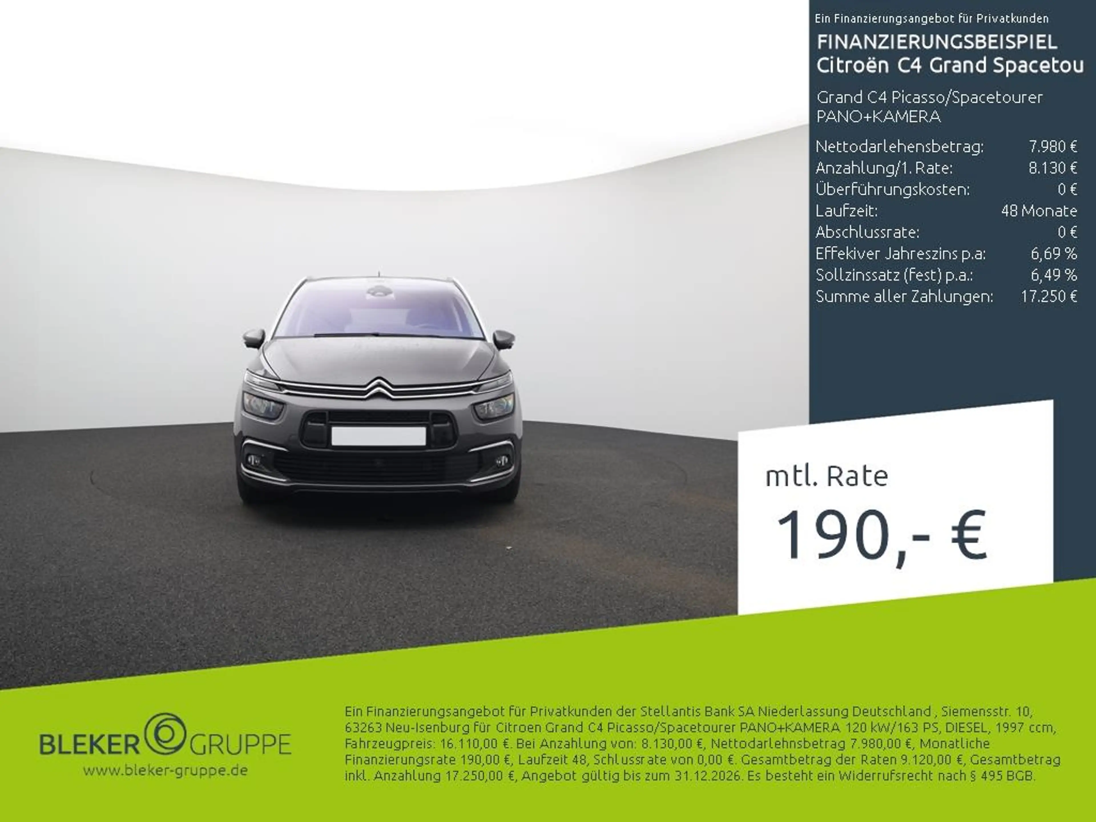 Citroen Grand C4 Picasso Grand C4 Picasso/Spacetourer PANO+KAMERA