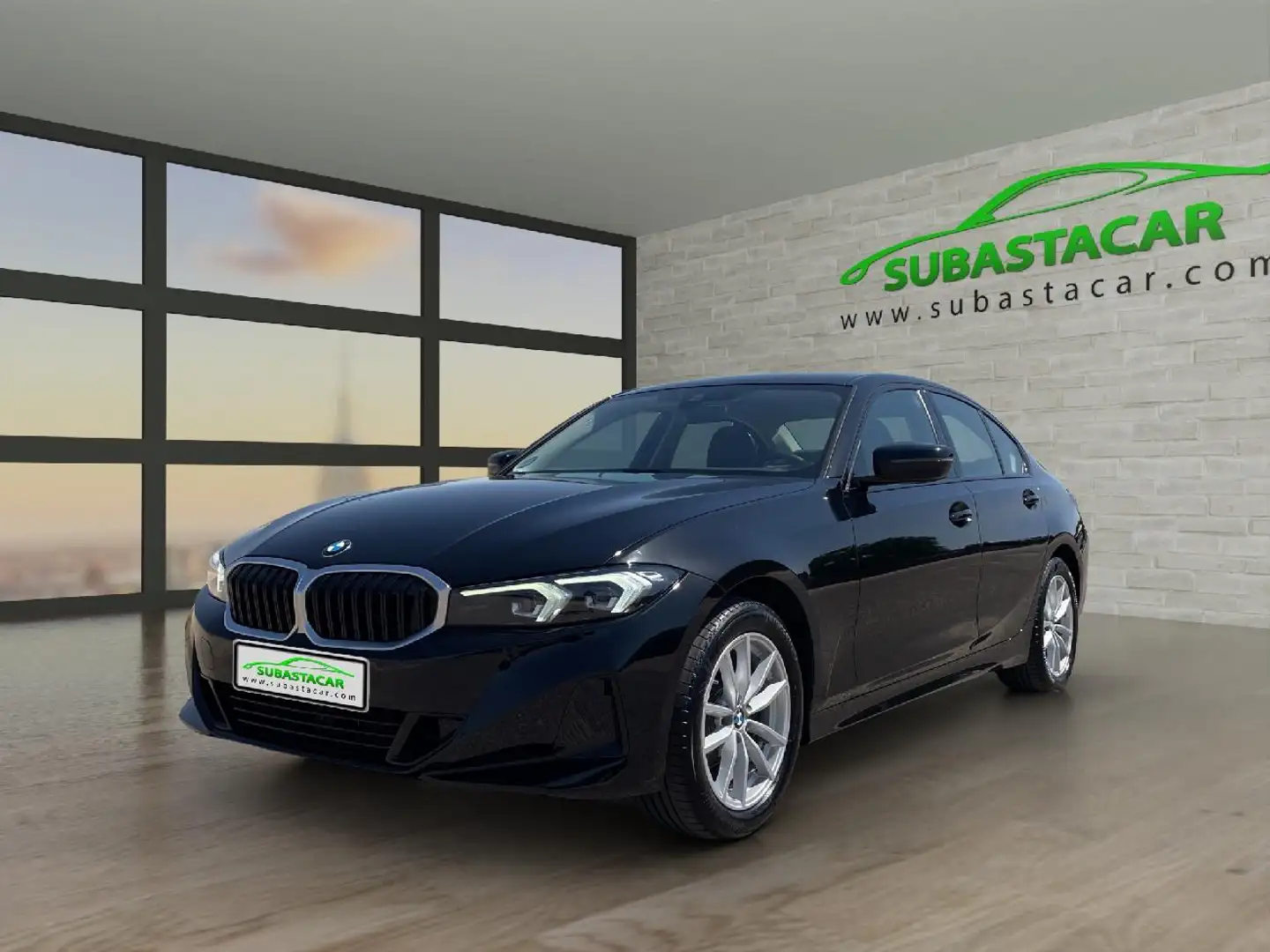 BMW 318 318d Auto Negro - 1