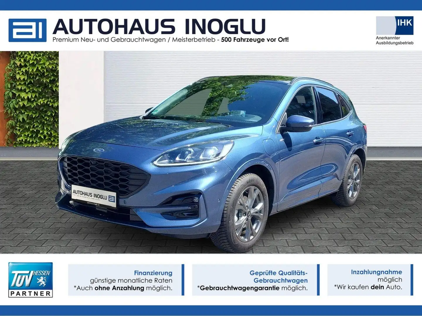 Ford Kuga 2.5 PHEV*ST-Line*Pano*HuD*RKam*LED*Navi*Shz Blau - 1