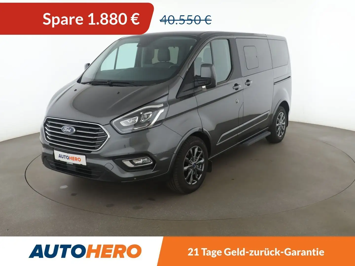 Ford Tourneo Custom 2.0 TDCi EcoBlue L1 Titanium X*CAM*NAVI* Gris - 1