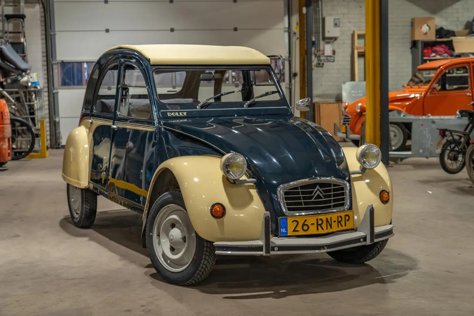 Citroen 2CV 6 Special Dolly replica donkerblauw/ beige Azul - 2
