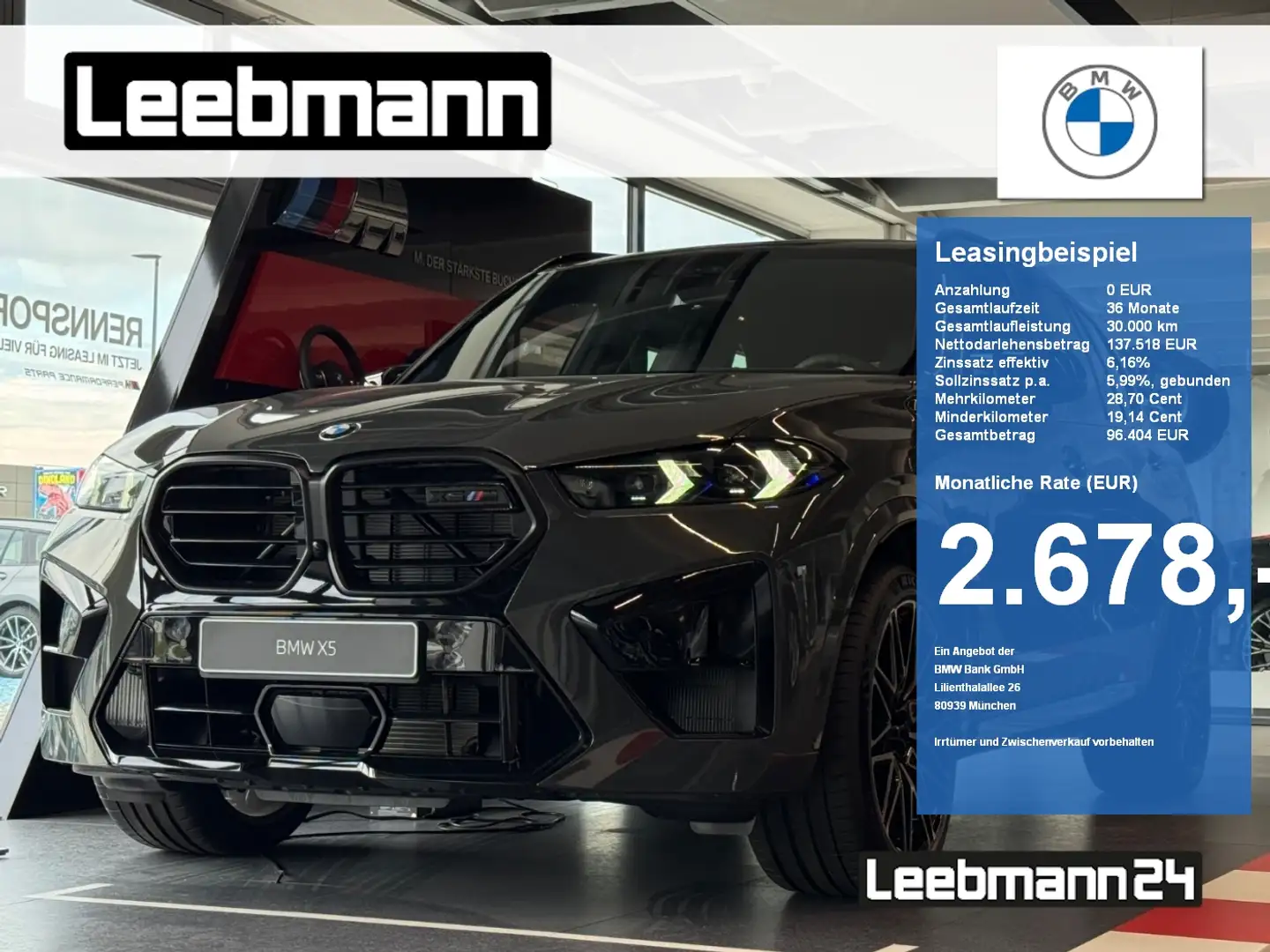 BMW X5 M Competition B&W/M-Drive-Pack/CarbonInt. Gris - 1