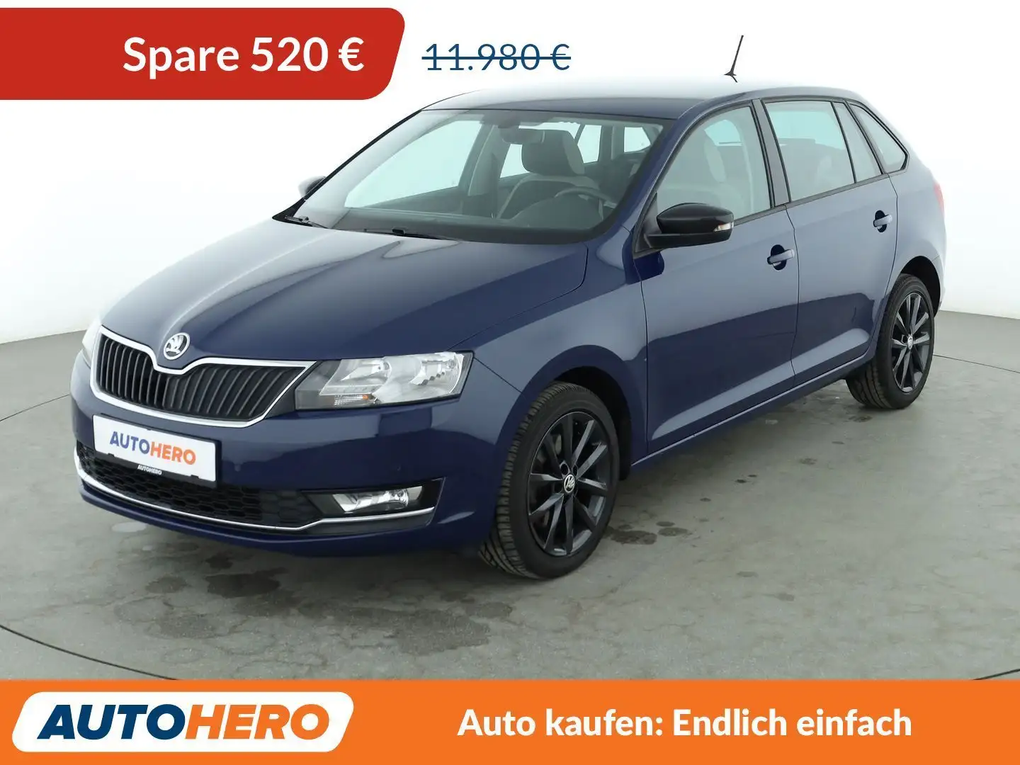 Skoda Rapid/Spaceback 1.0 TSI Style*NAVI*TEMPO*PDC*SHZ*ALU*KLIMA* Blau - 1