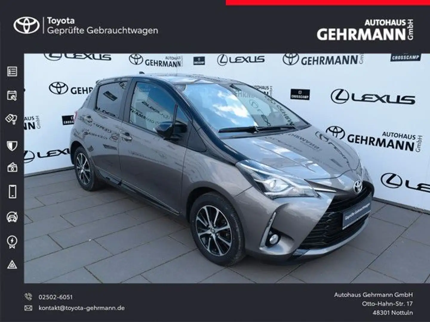 Toyota Yaris Style*CarPlay*SHZ*Keyless* Коричневий - 1