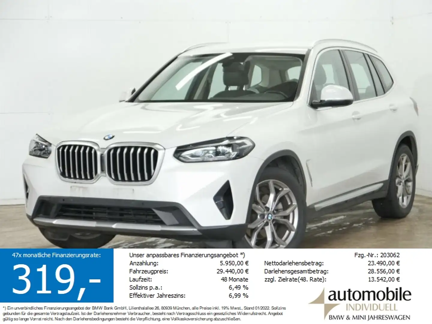 BMW X3 xDr 20dA LED Parkassist DAB LiveCockpitPlus Blanco - 1