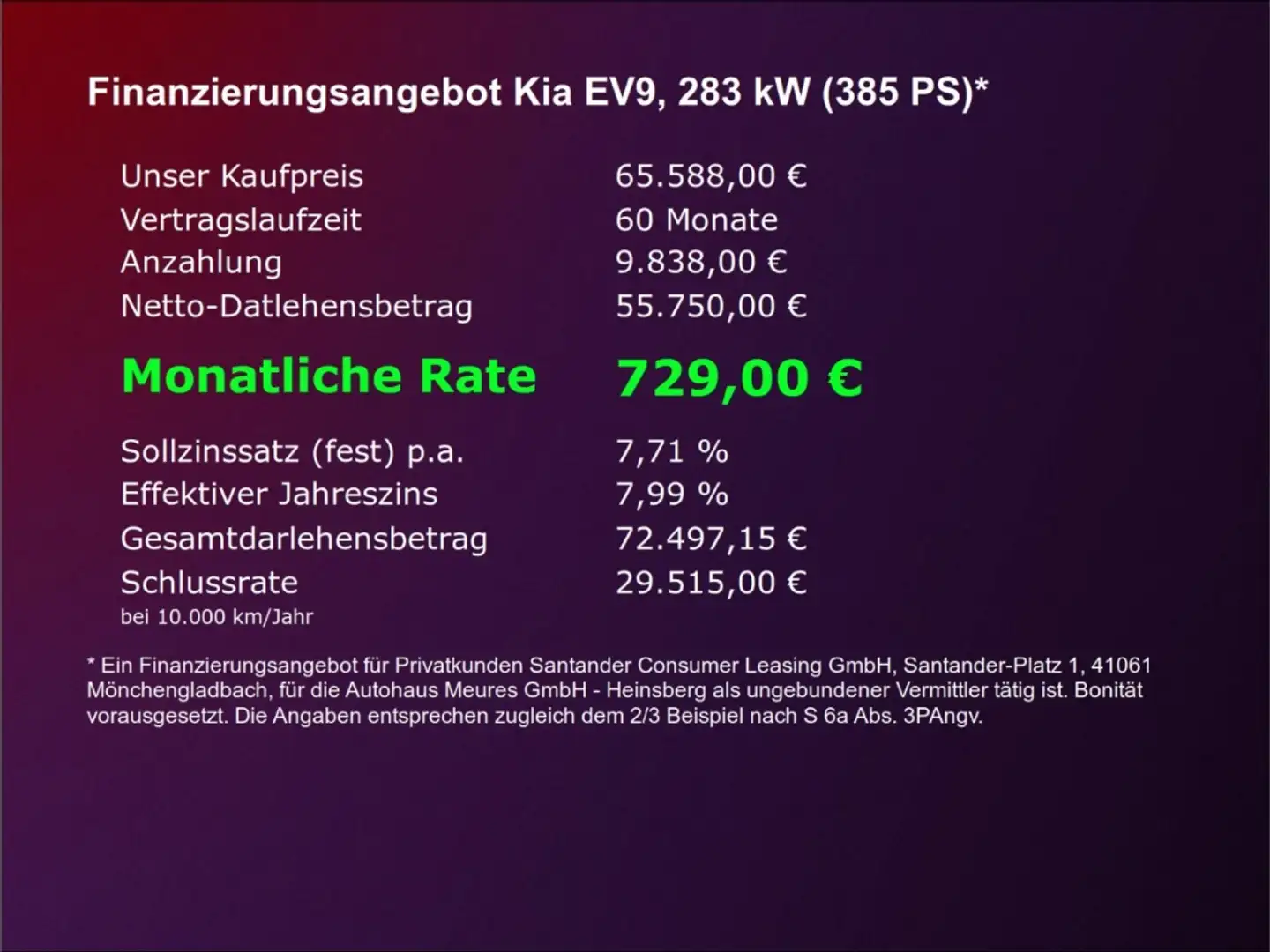 Kia EV9 GTL AWD 7-Sitzer El. Panodach Massagesitze El. Hec Negro - 2