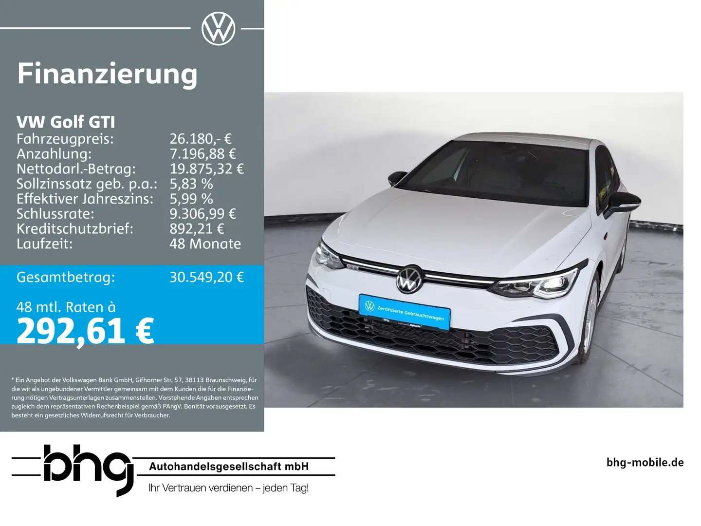 Volkswagen Golf GTI 2.0 TSI #BLACK-STYLE #KAMERA #BUSINESS- Weiß - 1