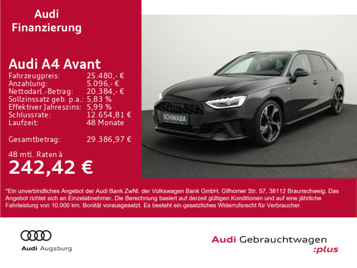 Audi A4 S line 30 TDI S tr. *MATRIX*B&O*8-fach* Zwart - 1
