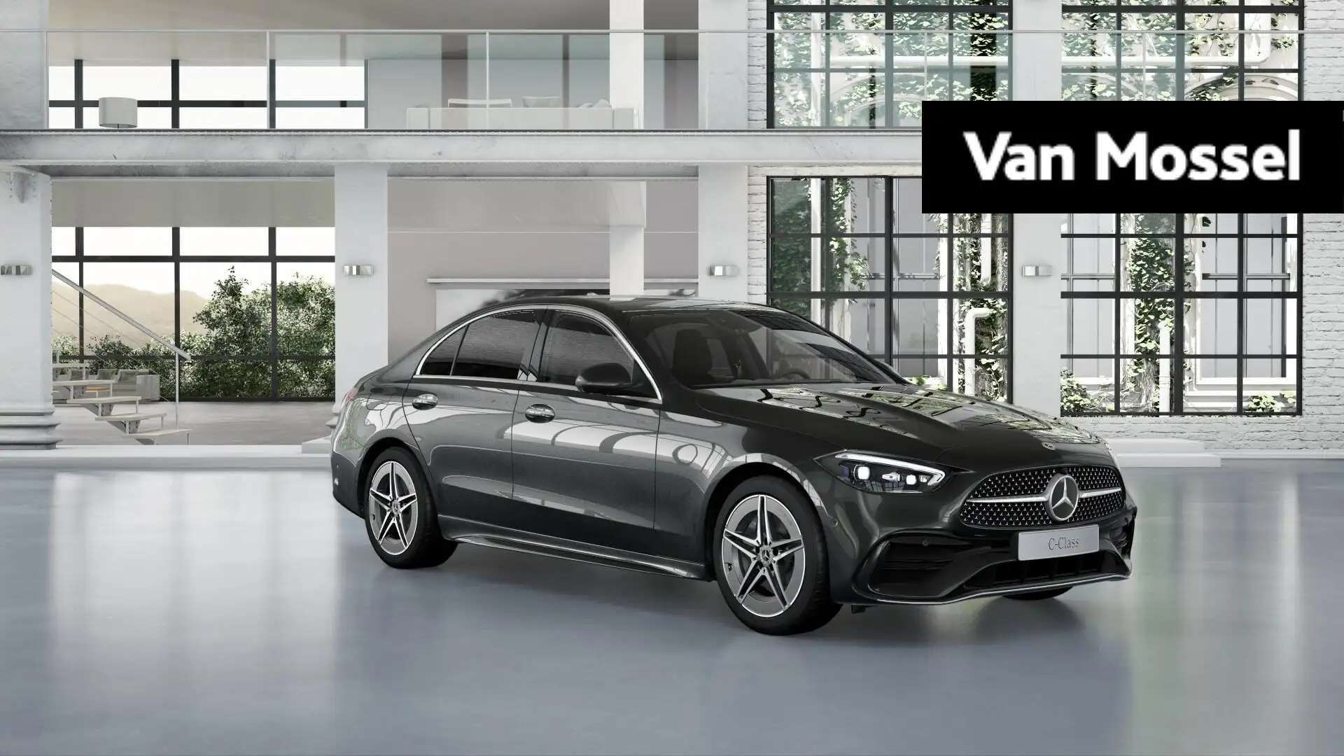 Mercedes-Benz C 300 de AMG Line + DIGITAL LIGHT + PANO DAK + BURMESTER Gris - 1