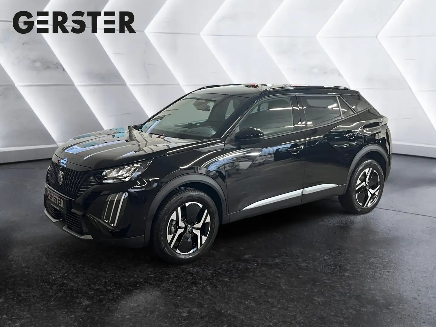 Peugeot 2008 1.2 145 A llure LED Navi SHZ KlimaA PDC AUT Schwarz - 1