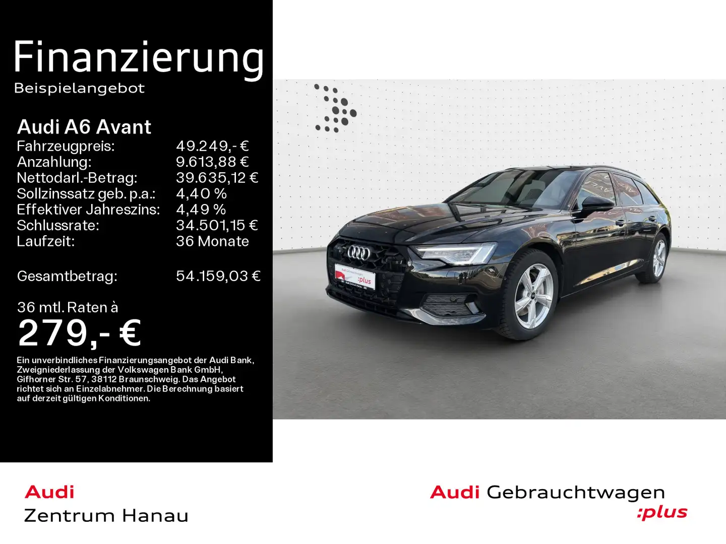 Audi A6 45 TDI quattro advanced*NAVI-PLUS*MATRI Noir - 1
