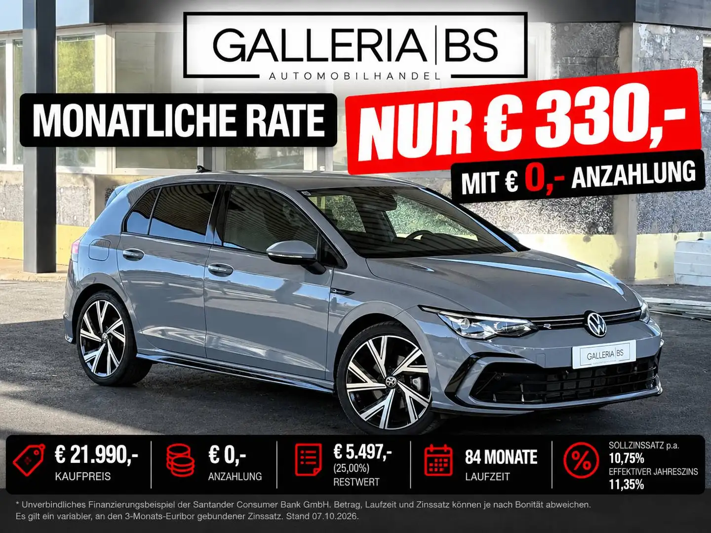 Volkswagen Golf R-Line Grau - 1