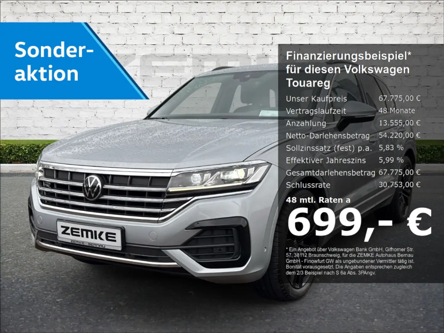 Volkswagen Touareg 3.0 V6 TDI R-Line 4Motion Sportpaket Luftfederung Argent - 1