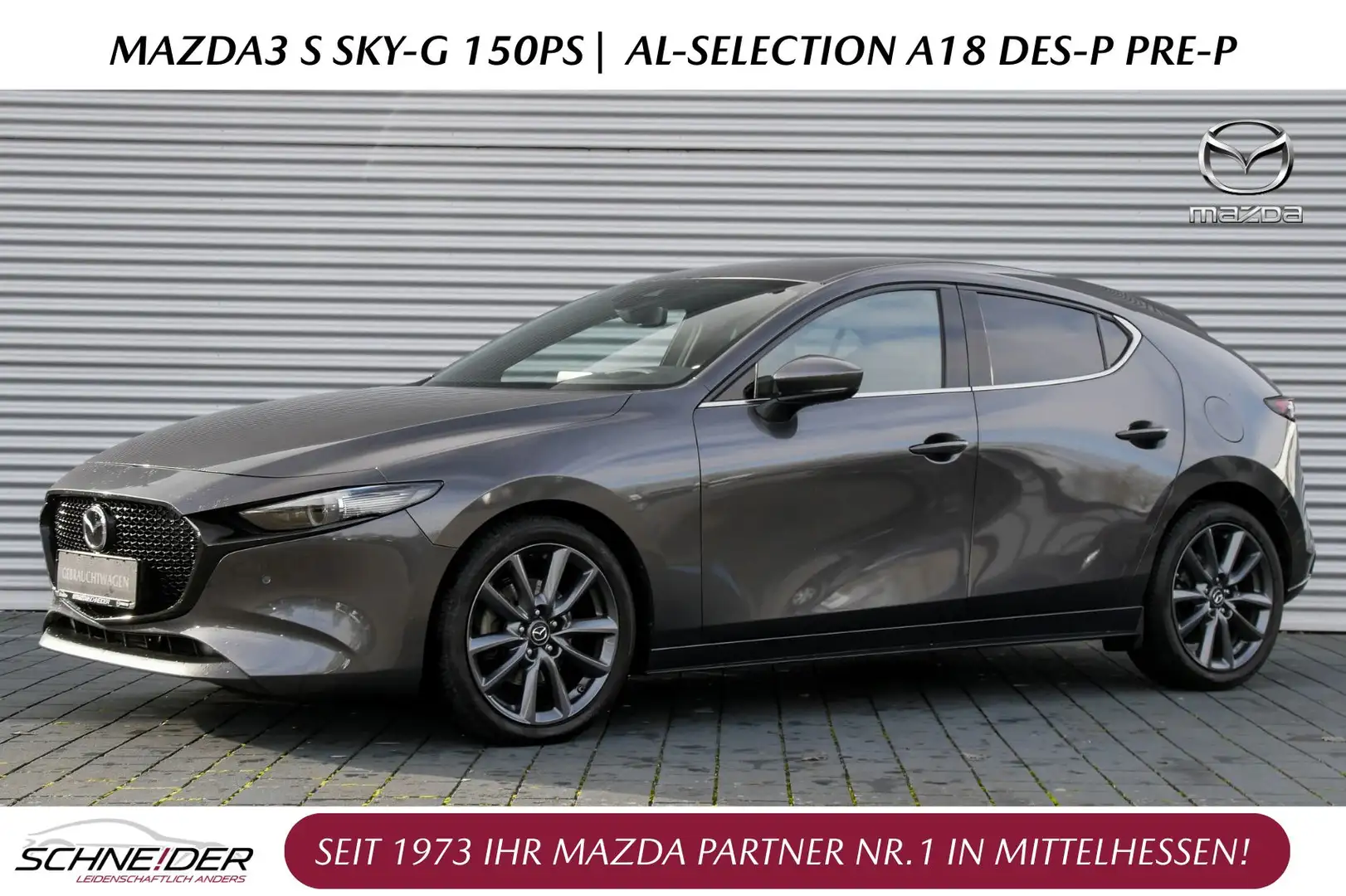 Mazda 3 e-Sky-G 150AT M-Hybrid Select. Design- Premium Se Gris - 1