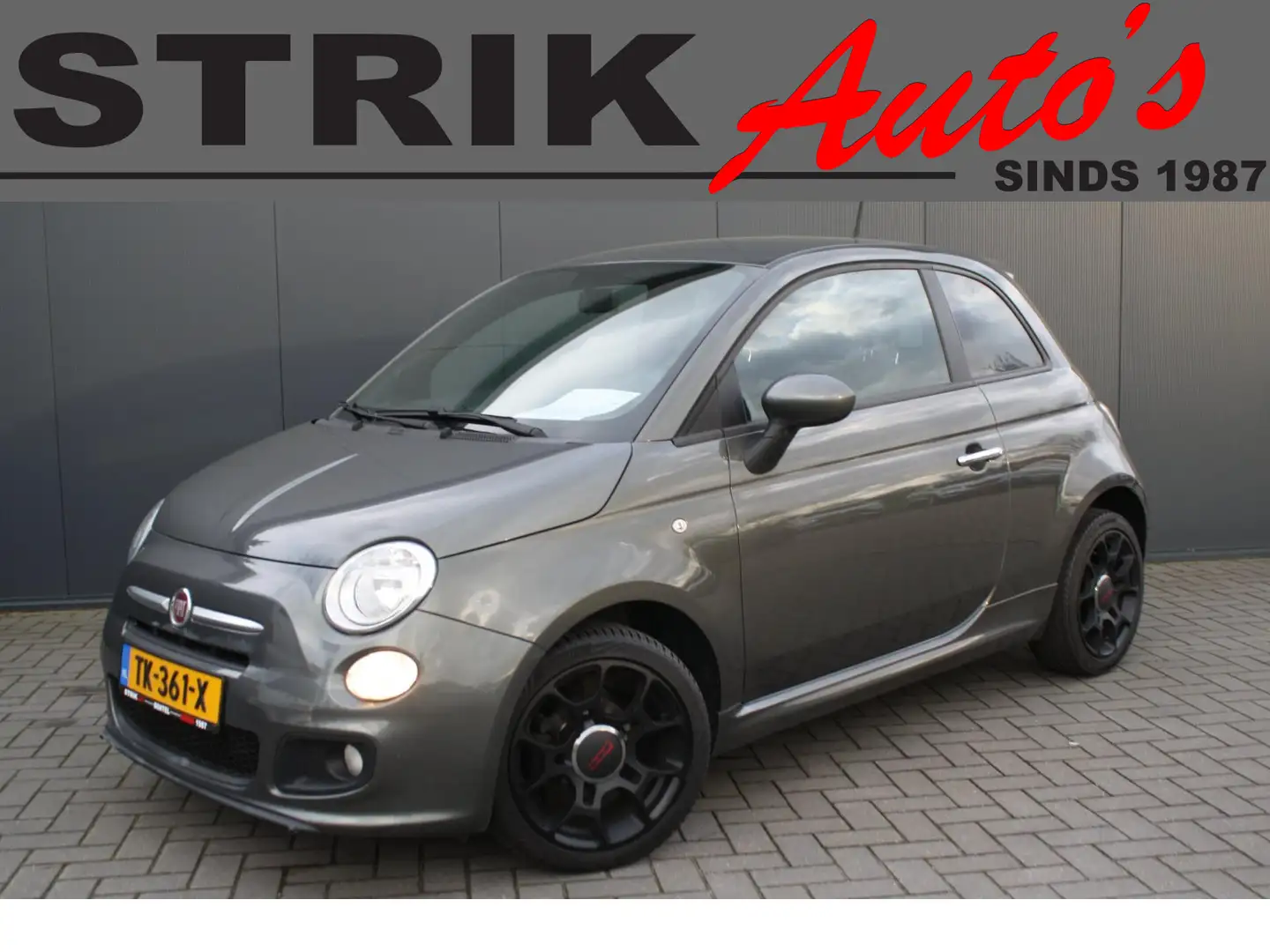 Fiat 500 1.2 Lounge SPORT - AIRCO - LM VELGEN Grau - 1