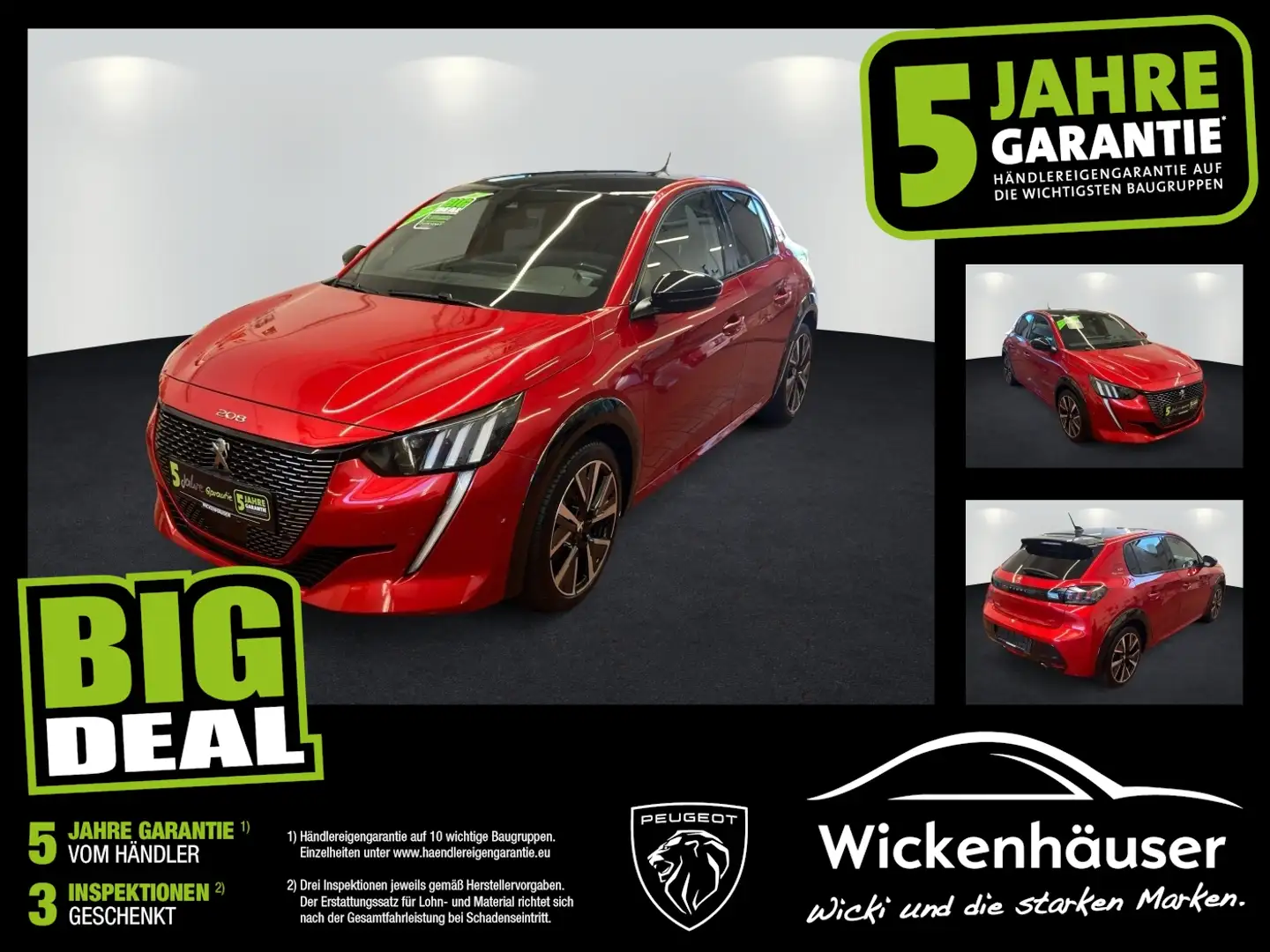 Peugeot 208 BlueHDi GT-Line Navi Kamera SHZ Rot - 1