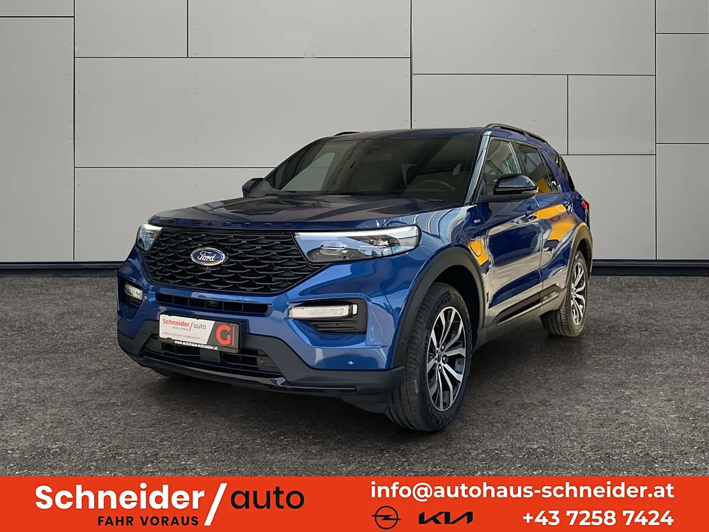Ford Explorer 3,0 EcoBoost PHEV AWD ST-Line Aut. Blau - 1