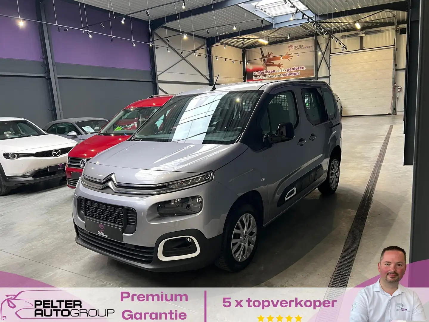 Citroen Berlingo 1.2 PureTech 5-Zitpl. GPS Camera CarPlay! Gris - 1