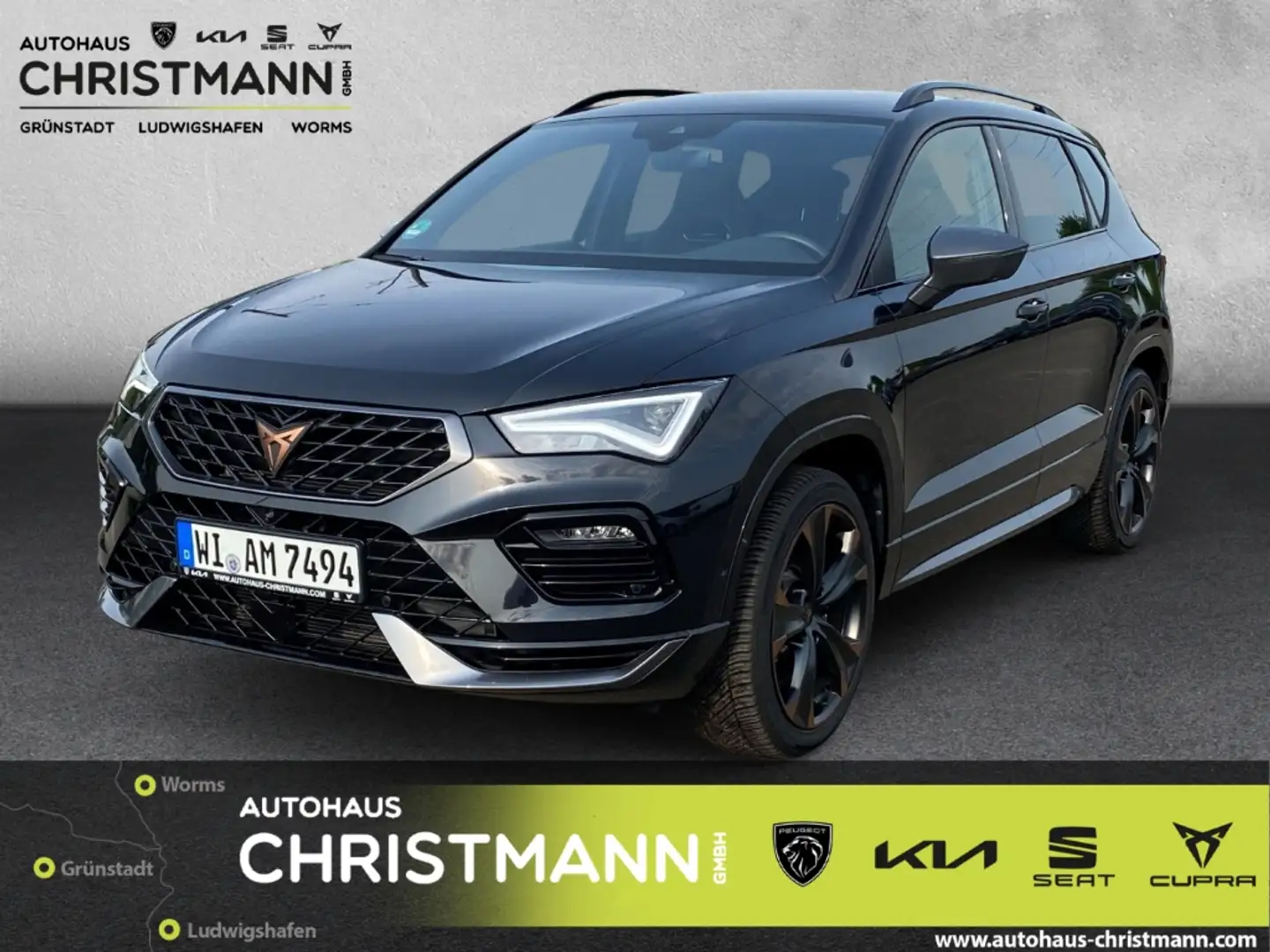 CUPRA Ateca VZ 4Drive 2.0 TSI EU6e AD AHK-klappbar Navi Digita Schwarz - 1