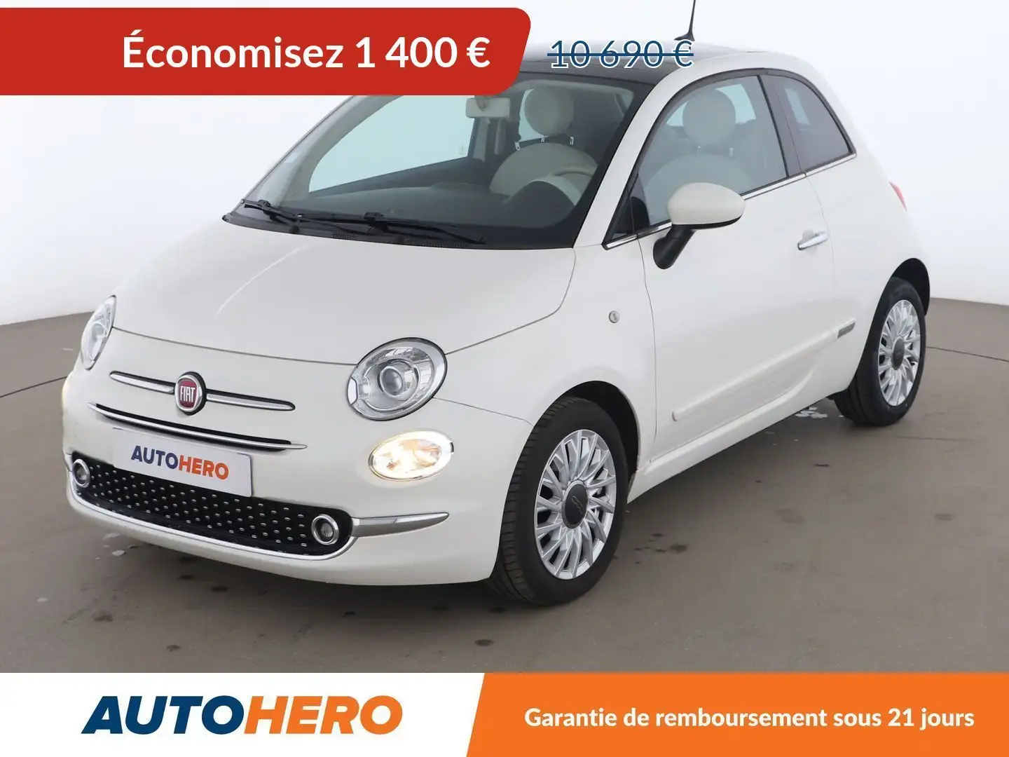 Fiat 500 0.9 TwinAir Lounge Blanc - 1