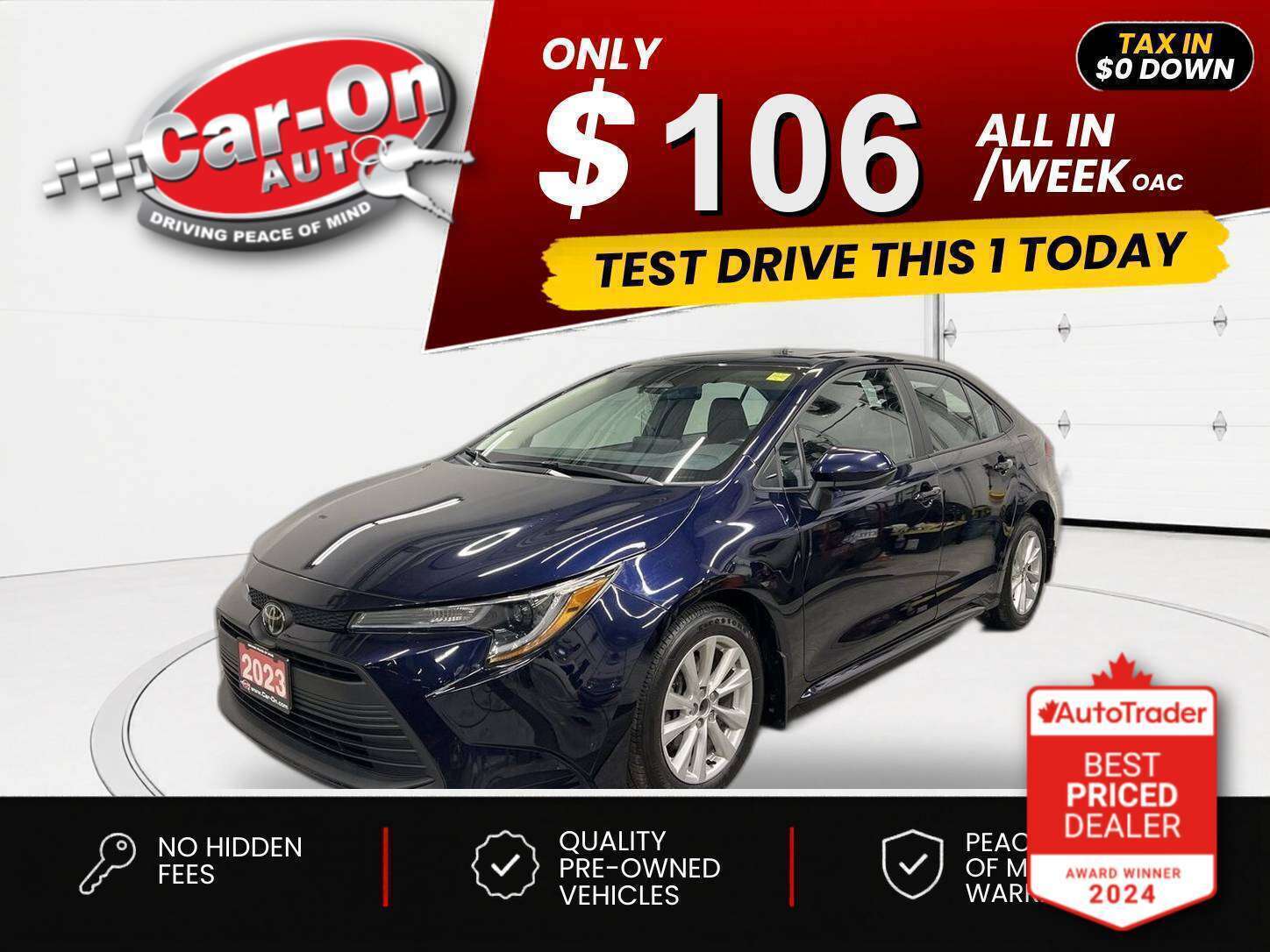 Blue 2023 Toyota Corolla LE FWD Sedan Front-Wheel Drive Automatic