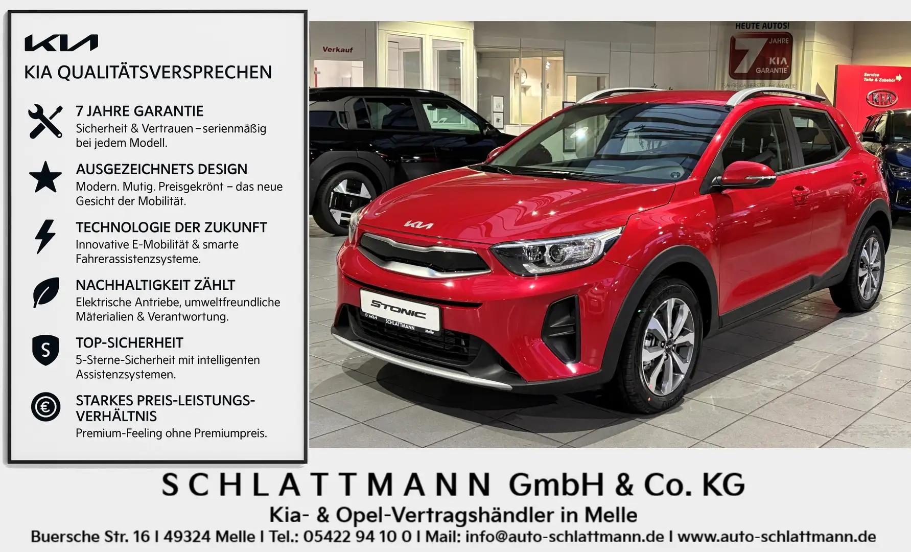 Kia Stonic 1.0 100 PS "Vision" *Navi*RFK*SHZ*LHZ* Rojo - 1